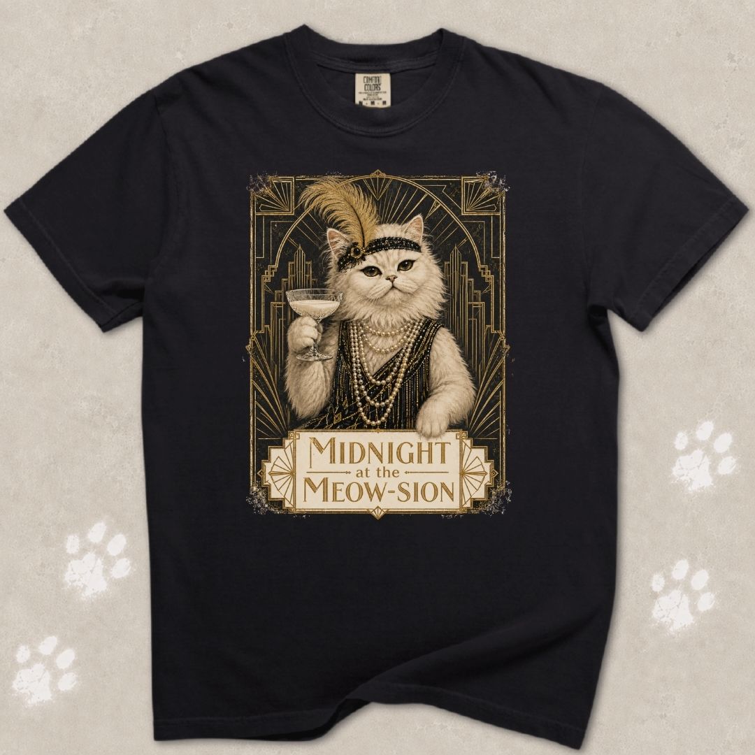 Midnight At The Show Cat T-Shirt