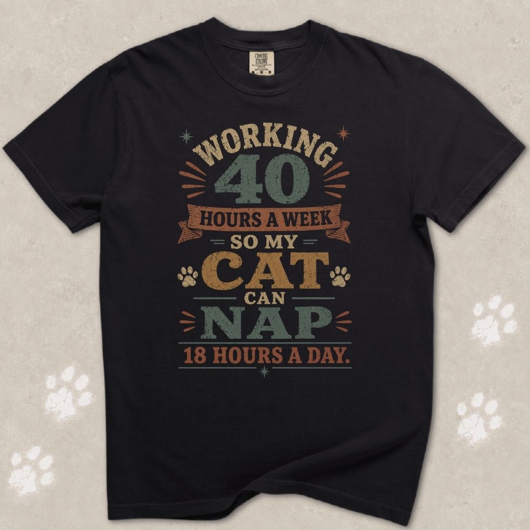 Working 40 Hrs For My Cat T-Shirt