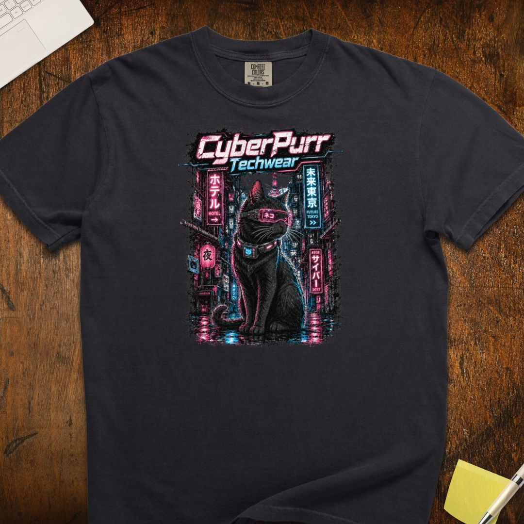 Cyber Purr Cat T-Shirt