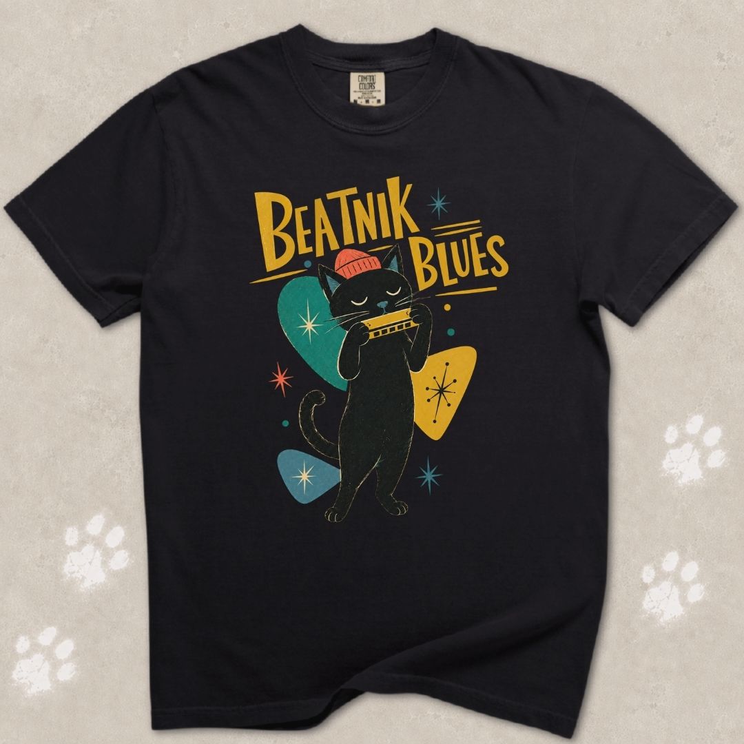 Beatnik Blues Cat T-Shirt