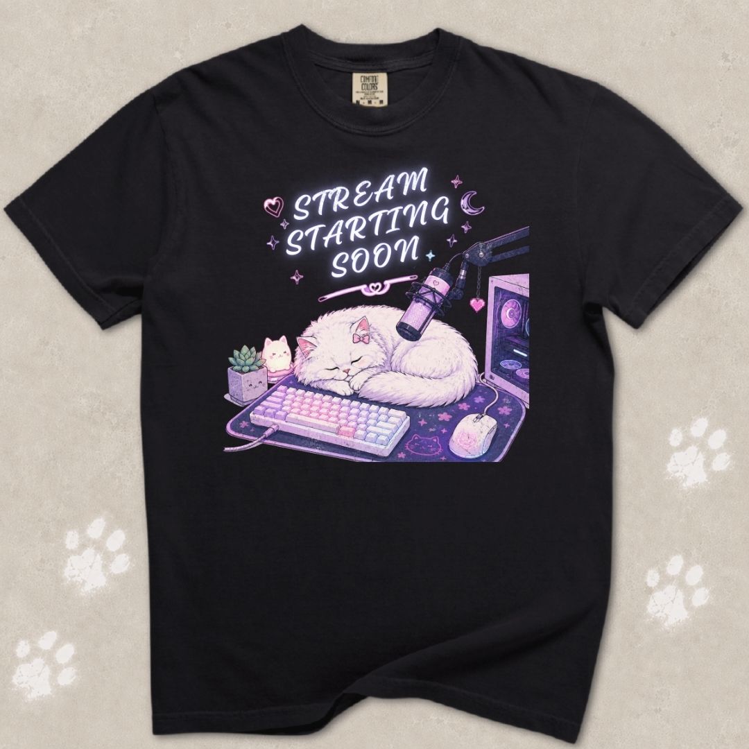 Stream Starting Soon Cat T-Shirt