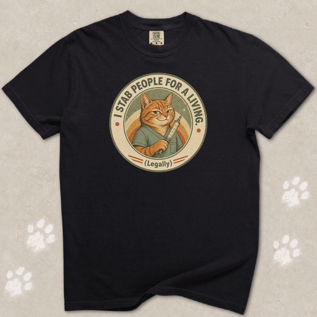 I Stab People For A Living Cat T-Shirt