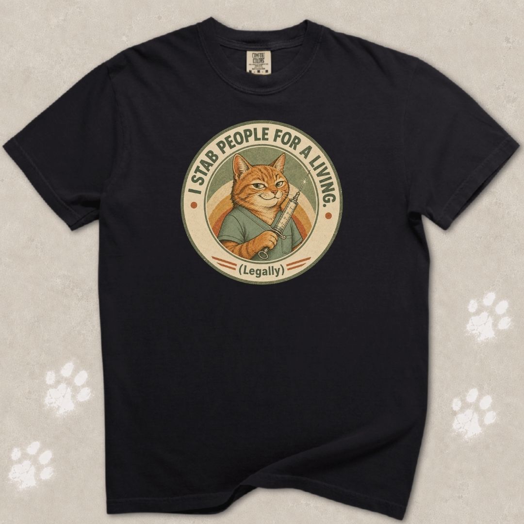 I Stab People For A Living Cat T-Shirt