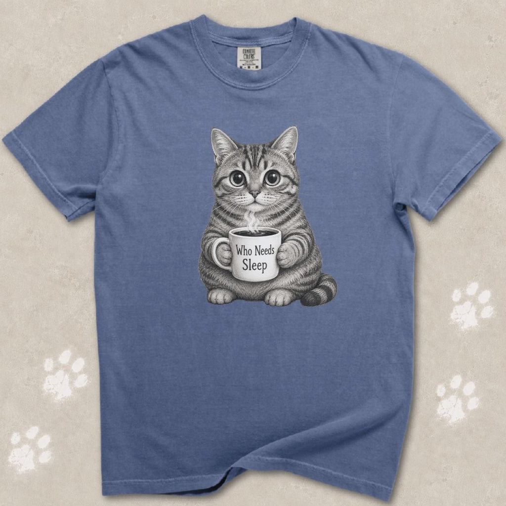 Who Needs Sleep Cat T-Shirt