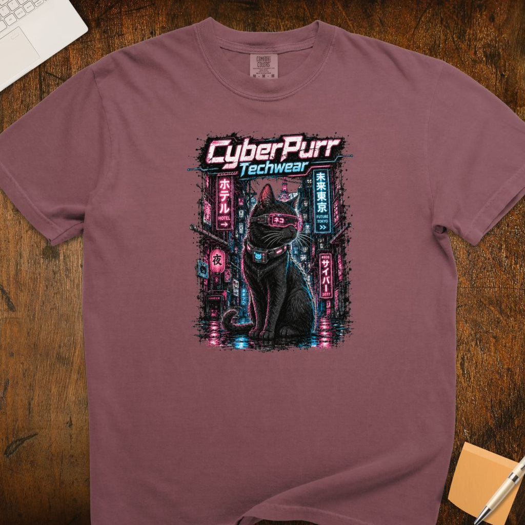 Cyber Purr Cat T-Shirt