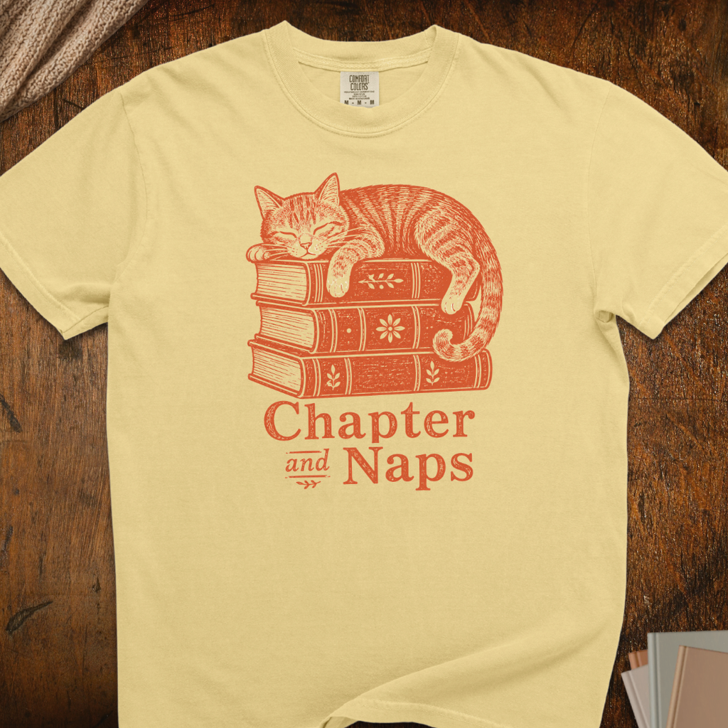 Chapters And Naps Cat T-Shirt