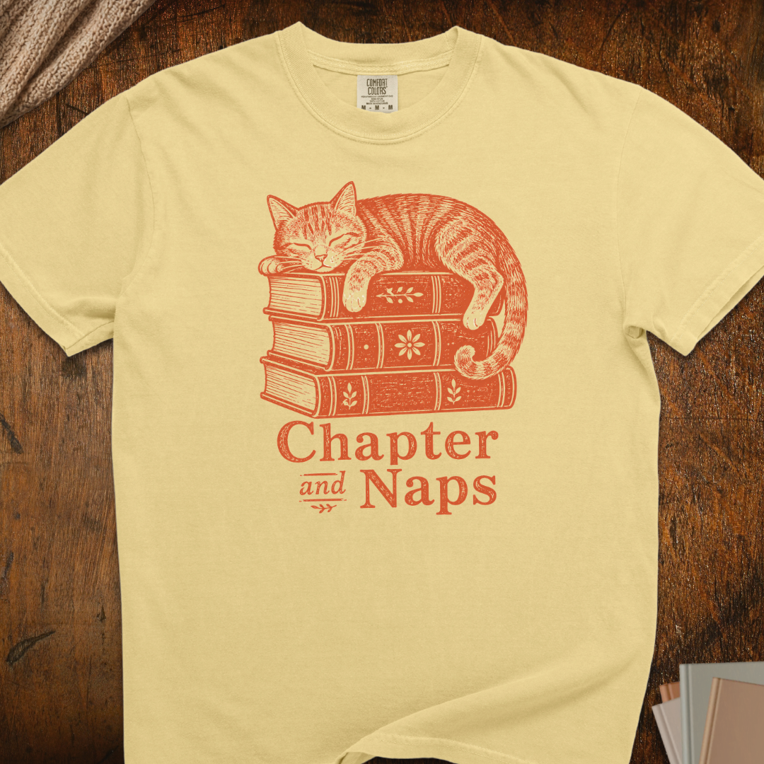 Chapters And Naps Cat T-Shirt