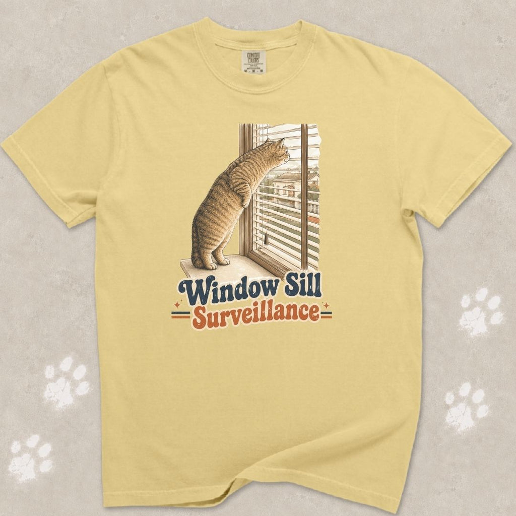 Window Sill Surveillance Cat T-Shirt