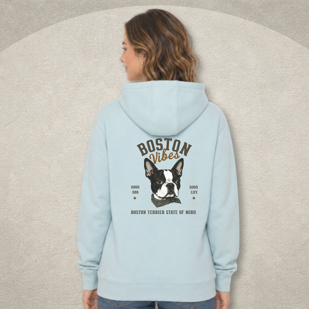 Boston Terrier Vibes Hoodie