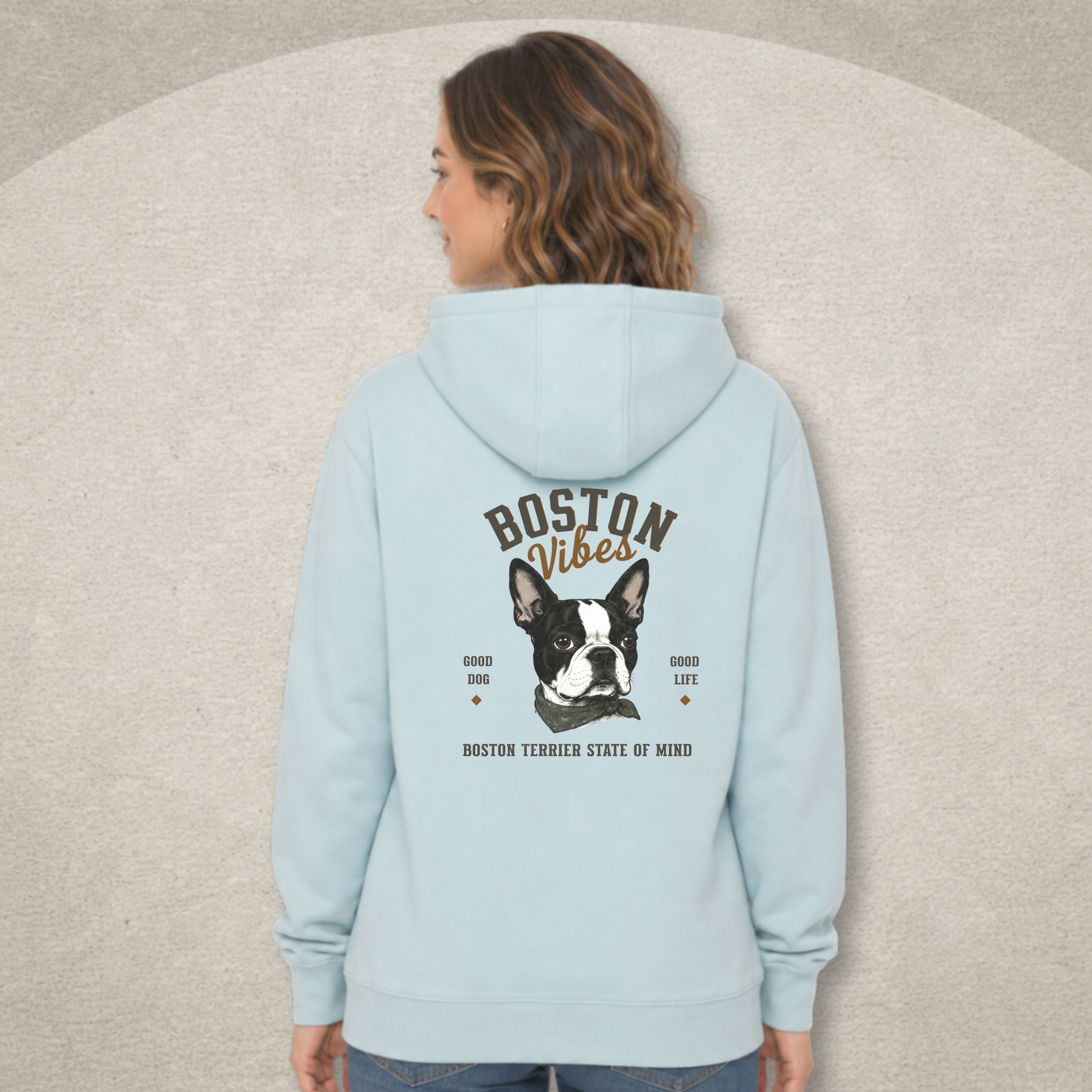 Boston Terrier Vibes Hoodie
