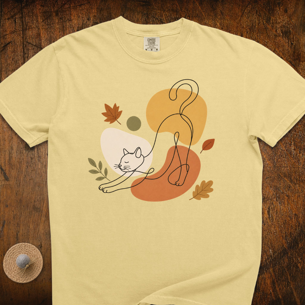 Autumn Stretch Cat T-Shirt