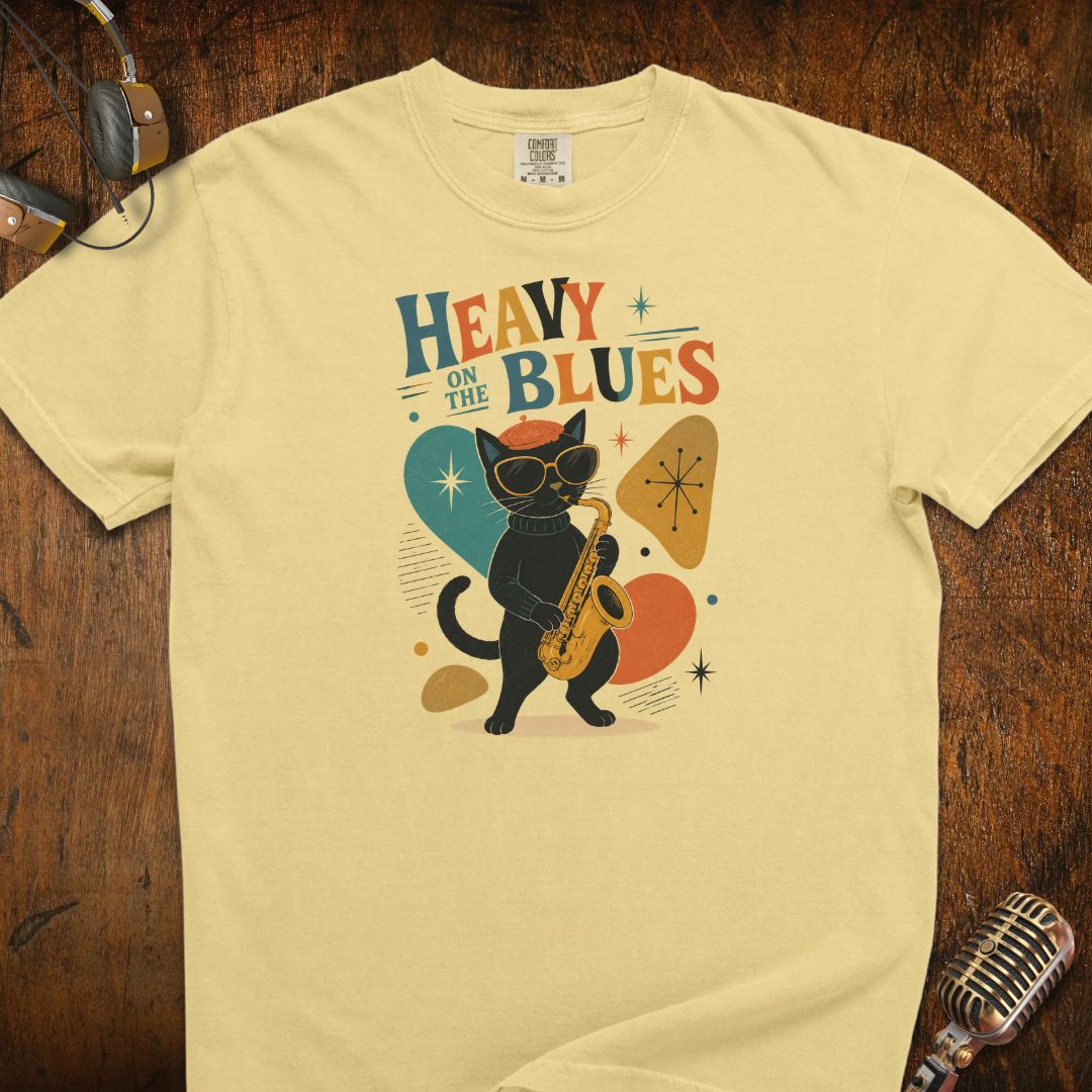Heavy On The Blues Cat T-Shirt