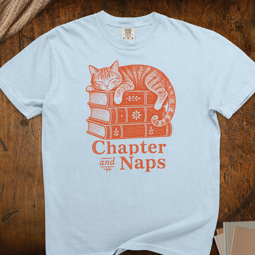 Chapters And Naps Cat T-Shirt
