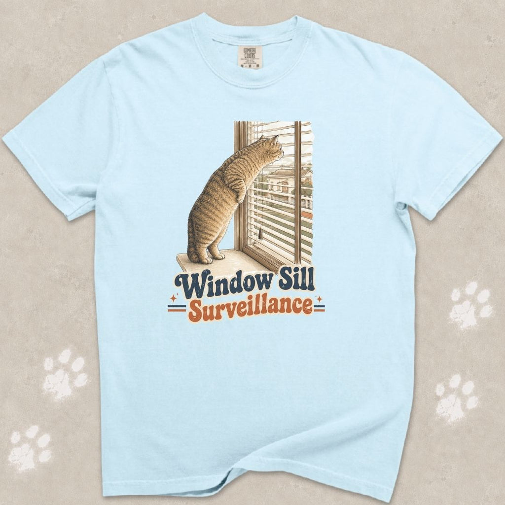 Window Sill Surveillance Cat T-Shirt