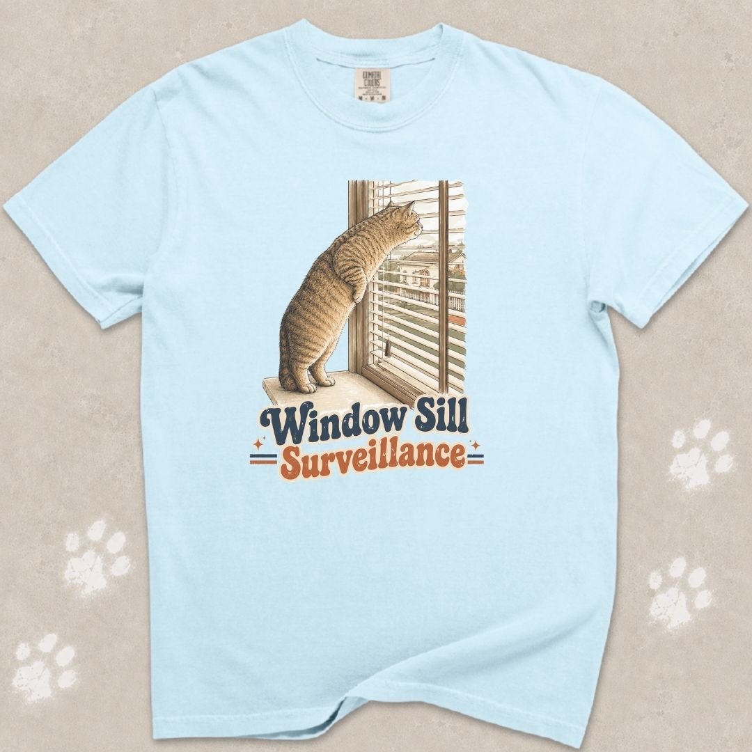 Window Sill Surveillance Cat T-Shirt