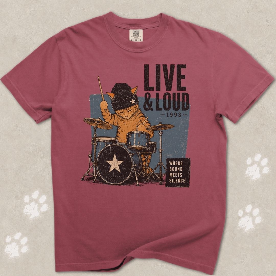 Live & Loud 1993 Cat T-Shirt