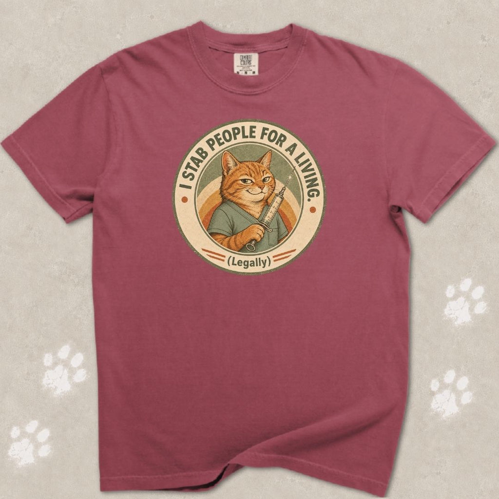 I Stab People For A Living Cat T-Shirt