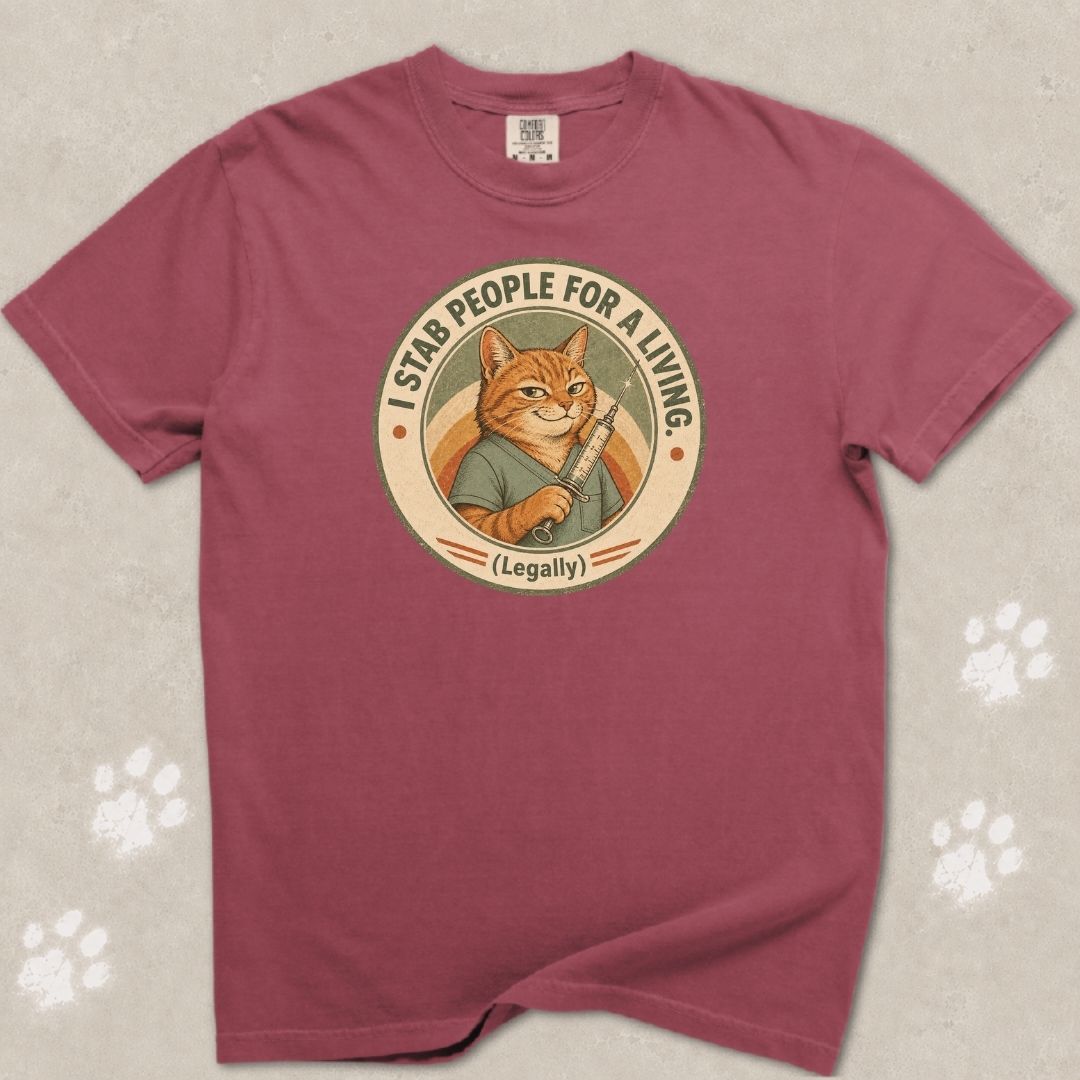 I Stab People For A Living Cat T-Shirt
