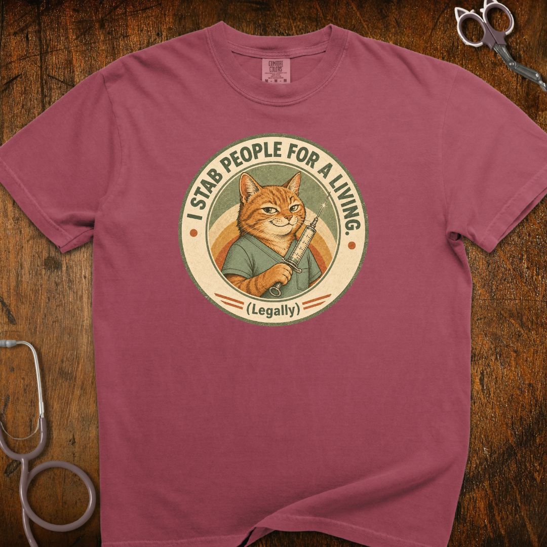 I Stab People For A Living Cat T-Shirt