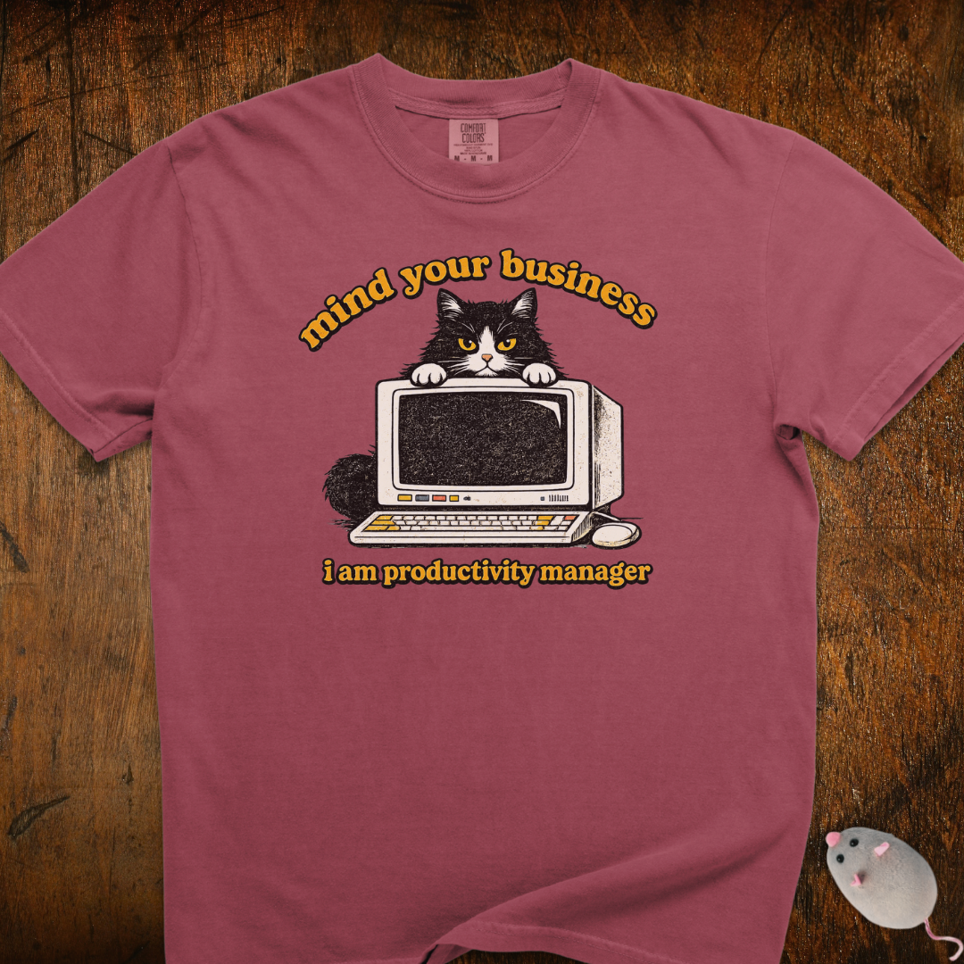 Productivity Manager Cat T-Shirt