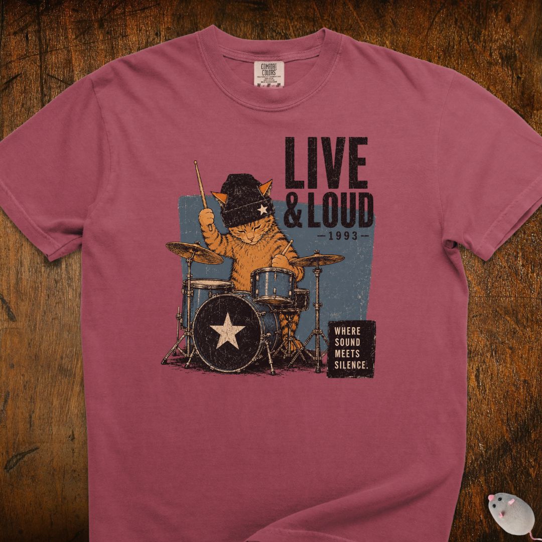 Live & Loud 1993 Cat T-Shirt