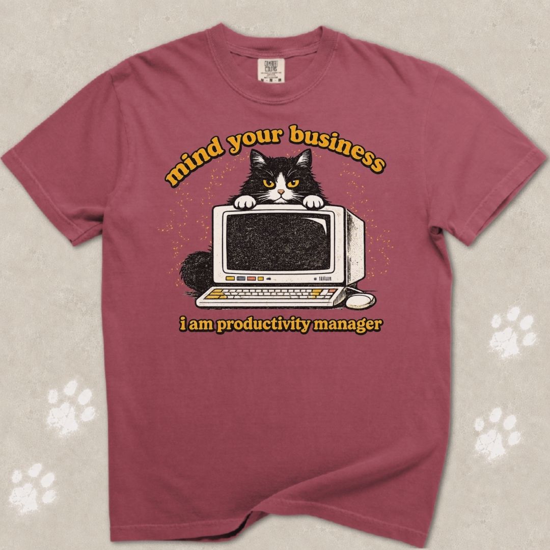 Productivity Manager Cat T-Shirt