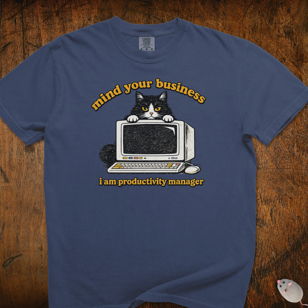 Productivity Manager Cat T-Shirt