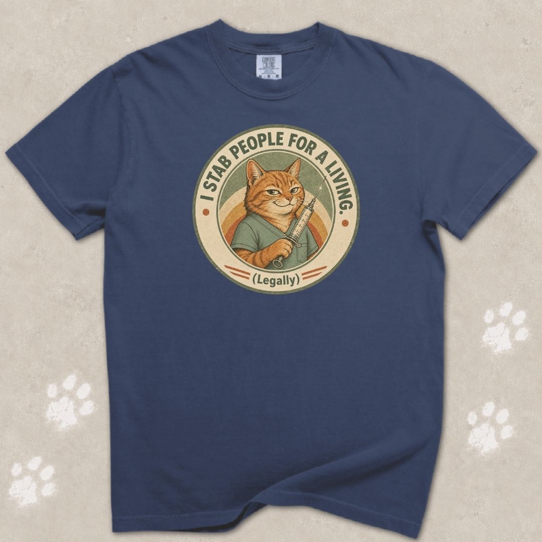 I Stab People For A Living Cat T-Shirt
