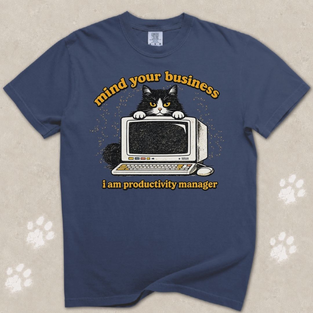 Productivity Manager Cat T-Shirt