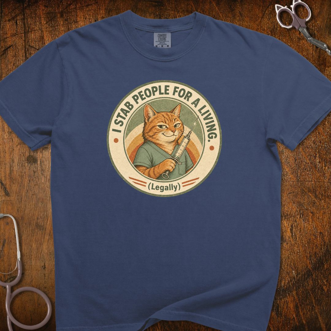 I Stab People For A Living Cat T-Shirt