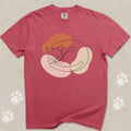 Cozy Curled Cat Silhouette T-Shirt