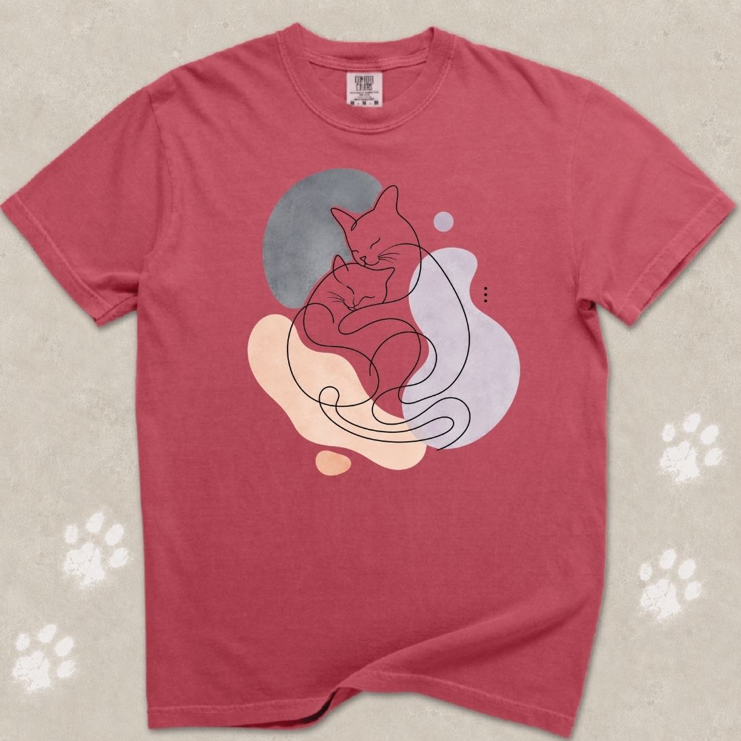 Mother Love Cat Silhouette T-Shirt
