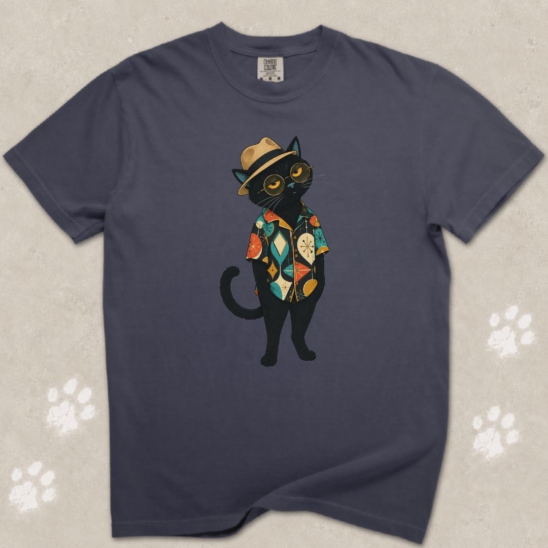 Retro Beatnik Cat T-Shirt