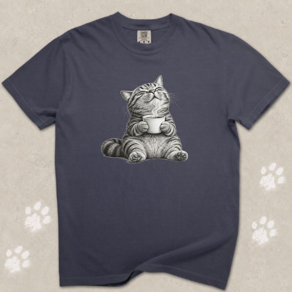 Sip, Purr, Repeat Cat T-Shirt