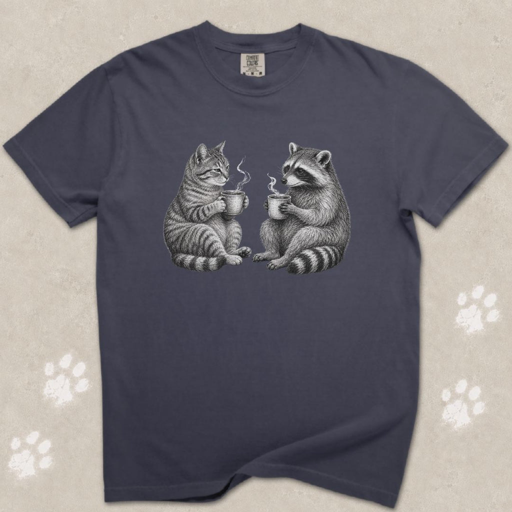 Morning Gossip Cat T-Shirt