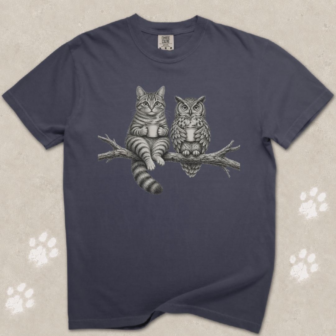 Hoot & Purr Cat T-Shirt
