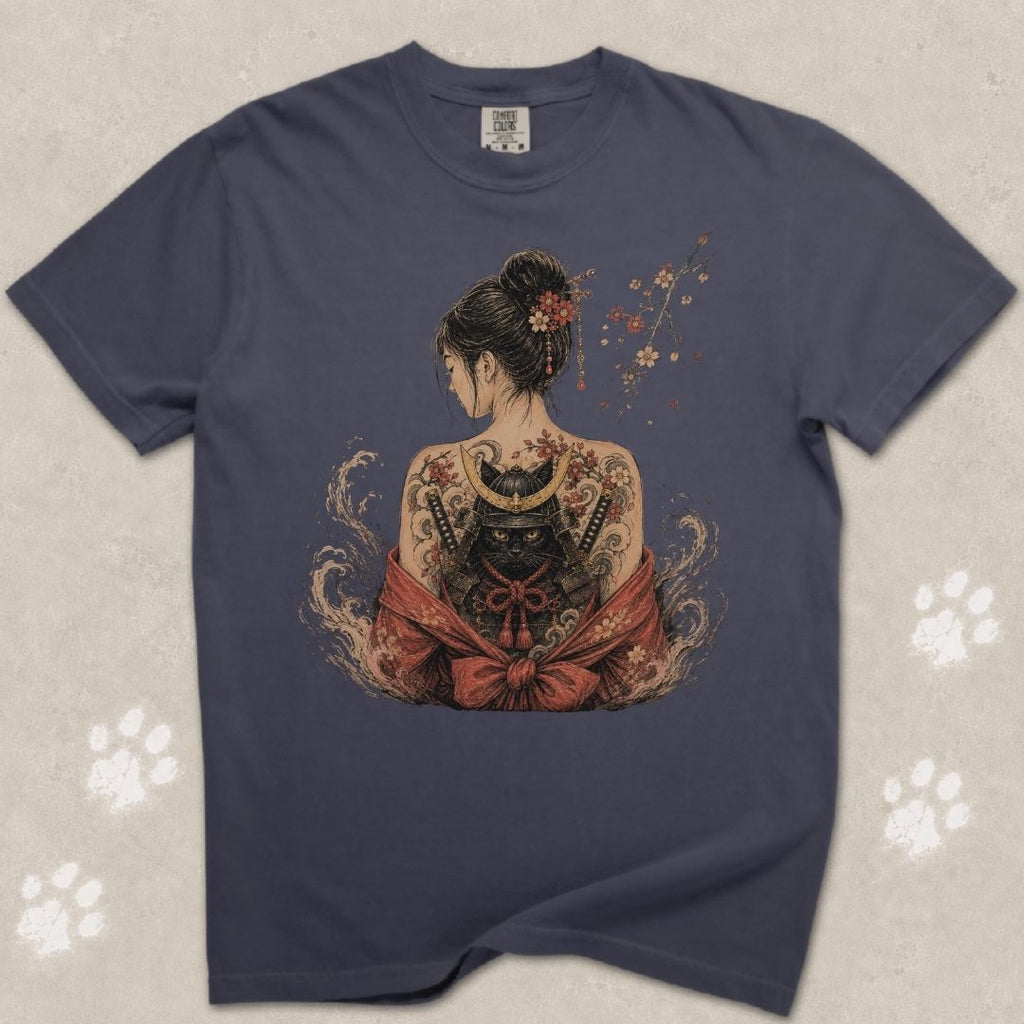 Geisha Cat Tattoo T-Shirt