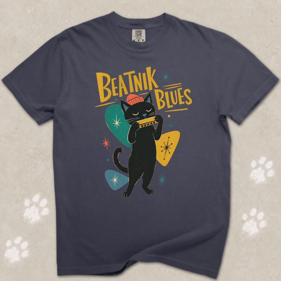 Beatnik Blues Cat T-Shirt