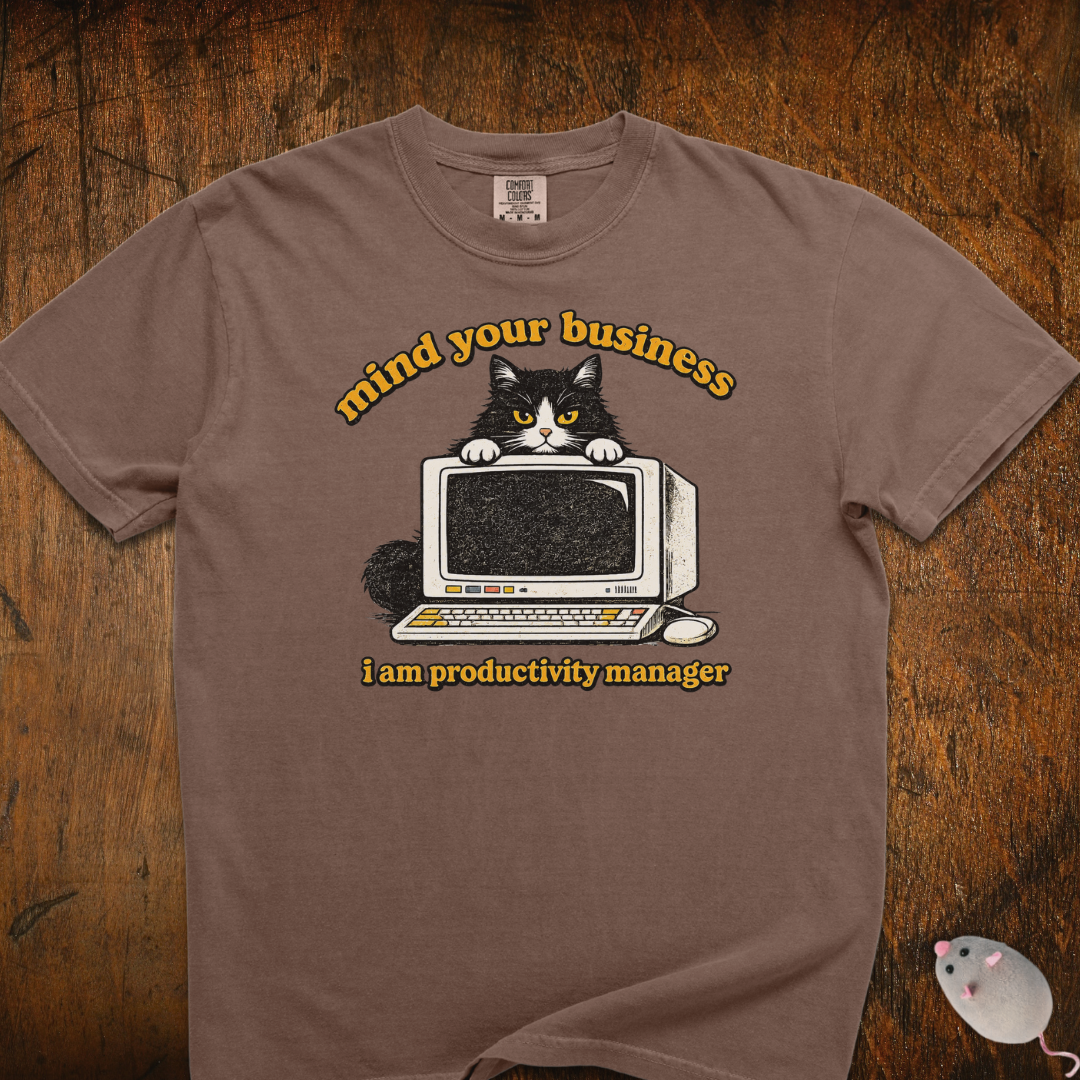 Productivity Manager Cat T-Shirt