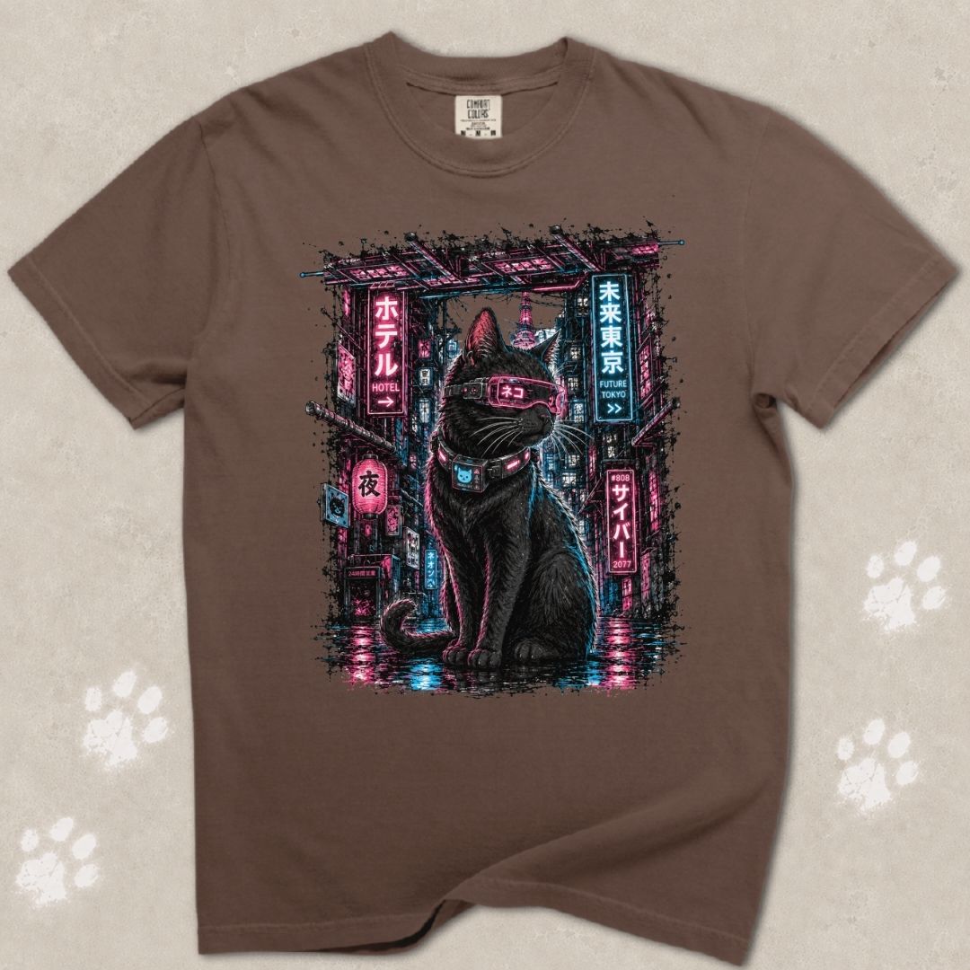 Cyber Purr Cat T-Shirt