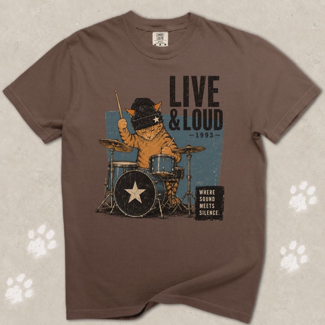 Live & Loud 1993 Cat T-Shirt