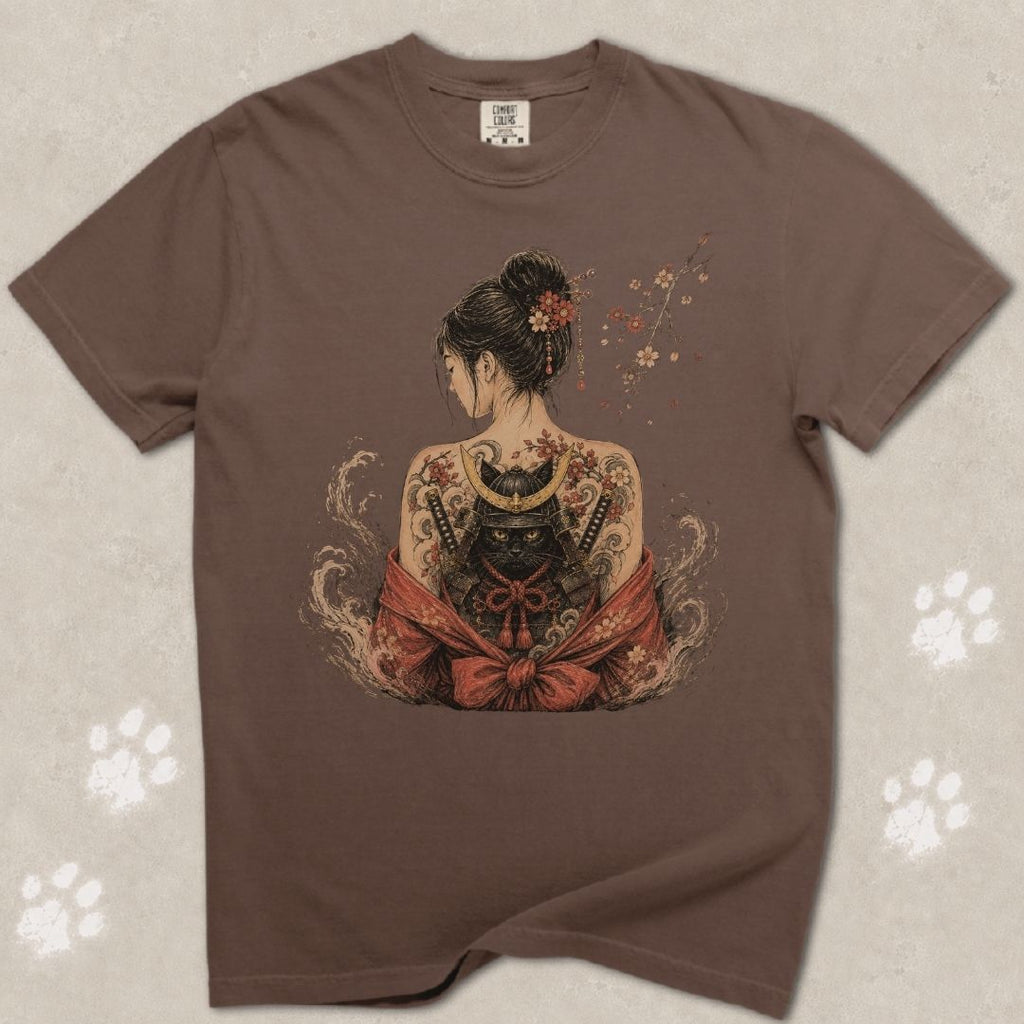 Geisha Cat Tattoo T-Shirt
