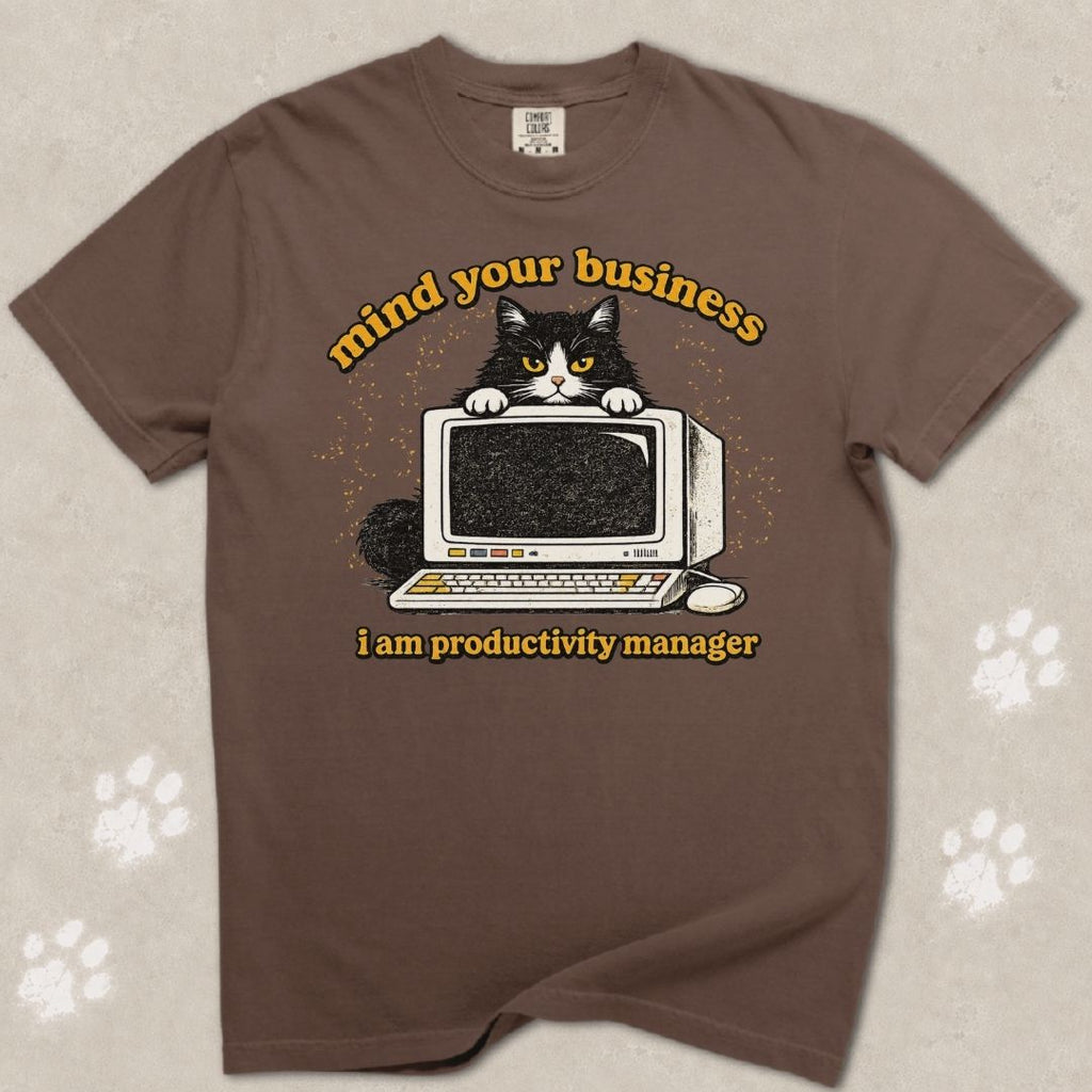 Productivity Manager Cat T-Shirt