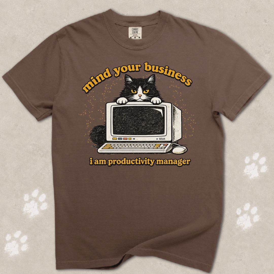 Productivity Manager Cat T-Shirt