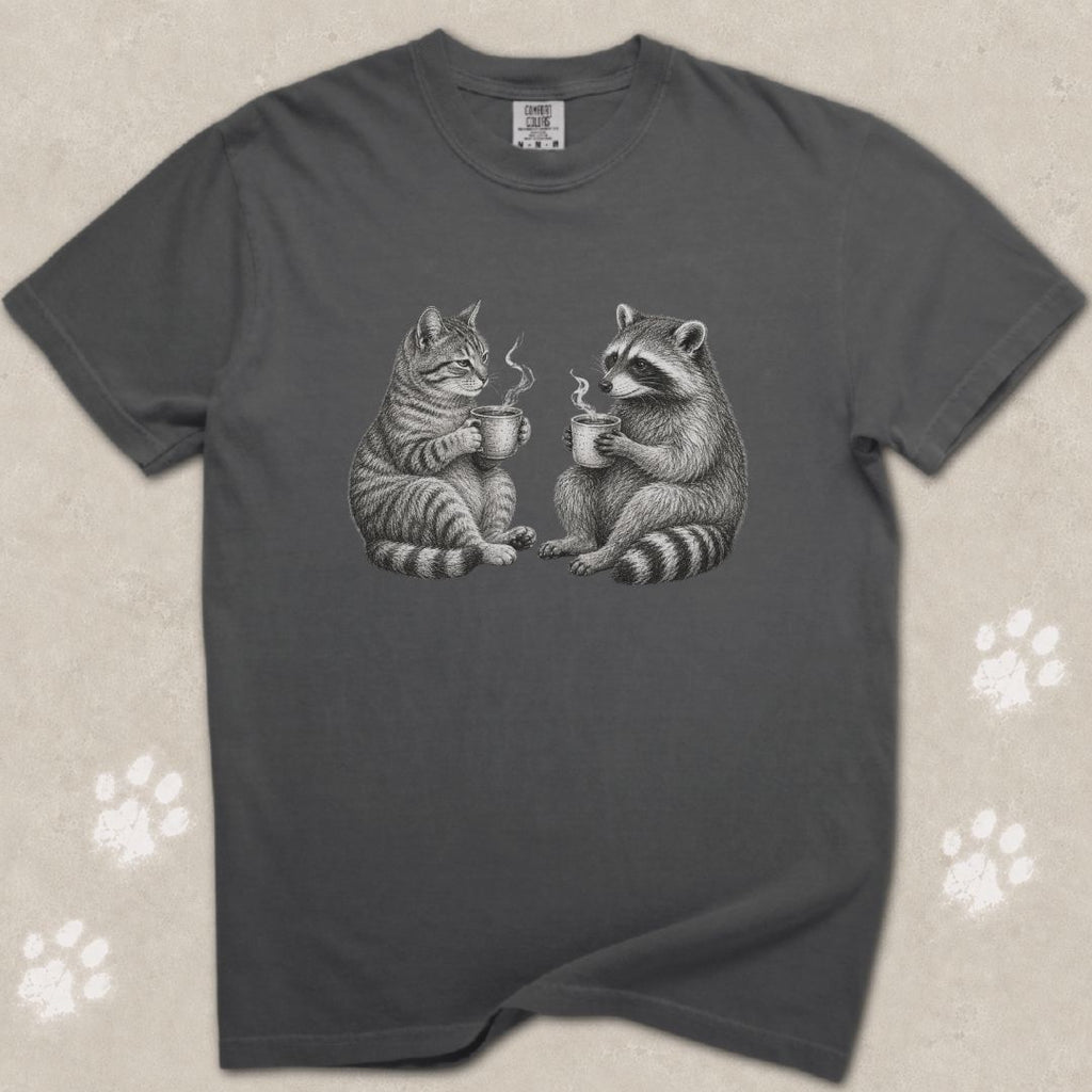 Morning Gossip Cat T-Shirt