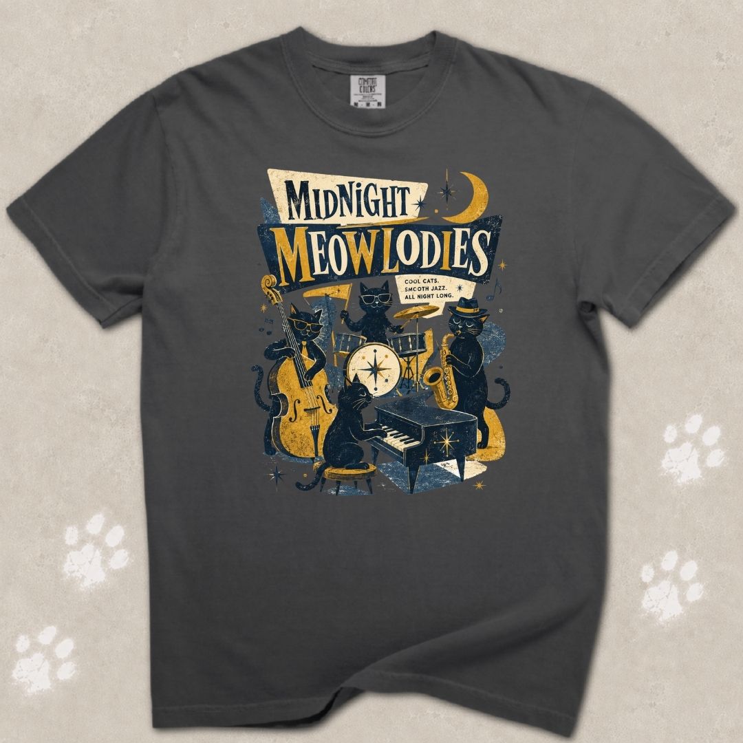 Midnight Melodies Cat T-Shirt