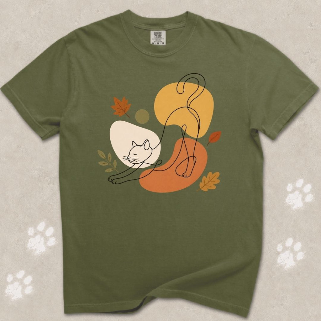 Autumn Stretch Cat T-Shirt