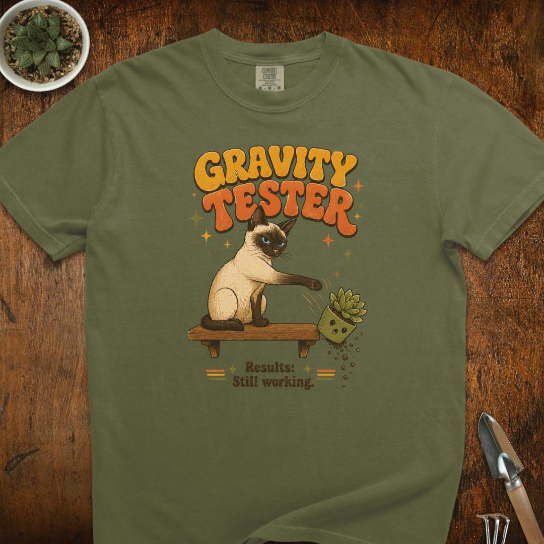 Gravity Tester Cat T-Shirt