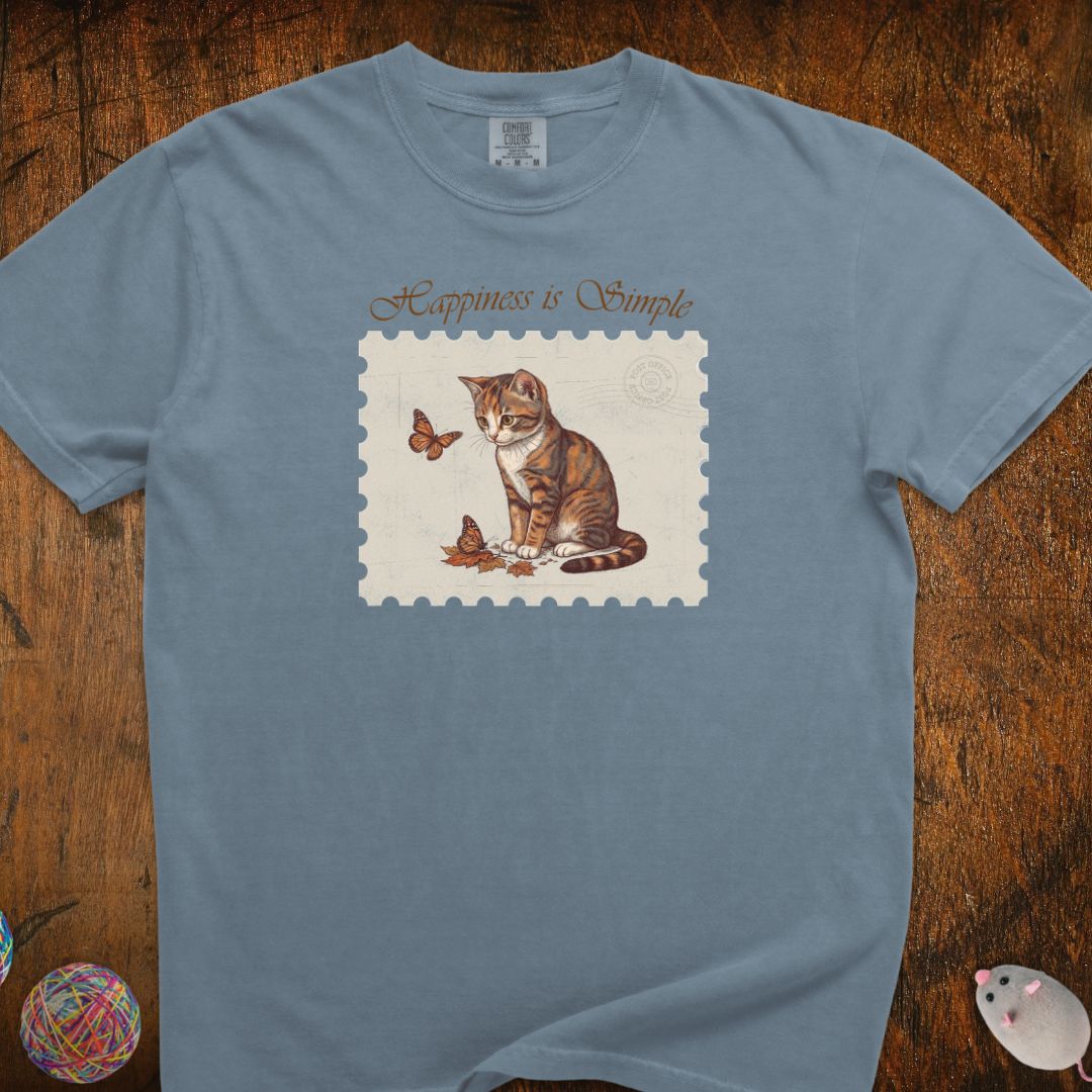 Happiness Is Simple Cat T-Shirt