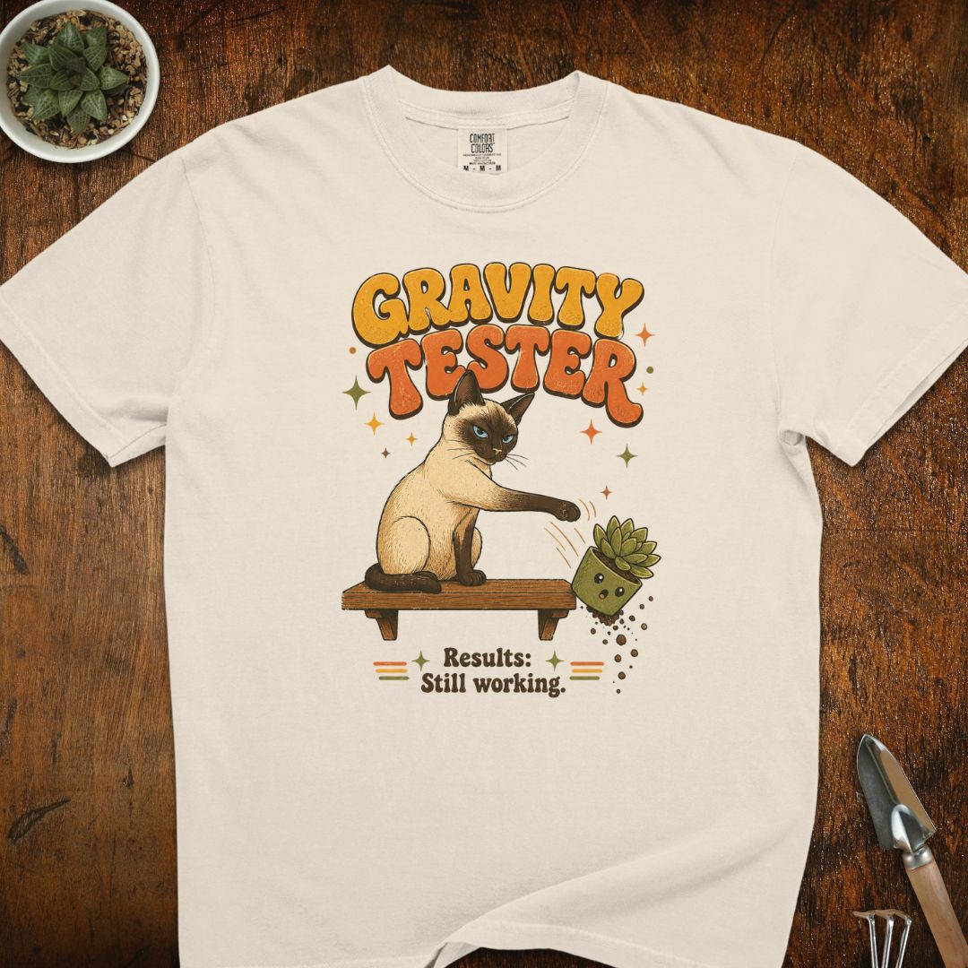 Gravity Tester Cat T-Shirt
